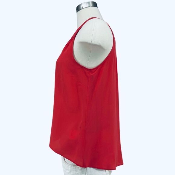 bebe Sleeveless Button Down Blouse - Hibiscus - Picture 7 of 13